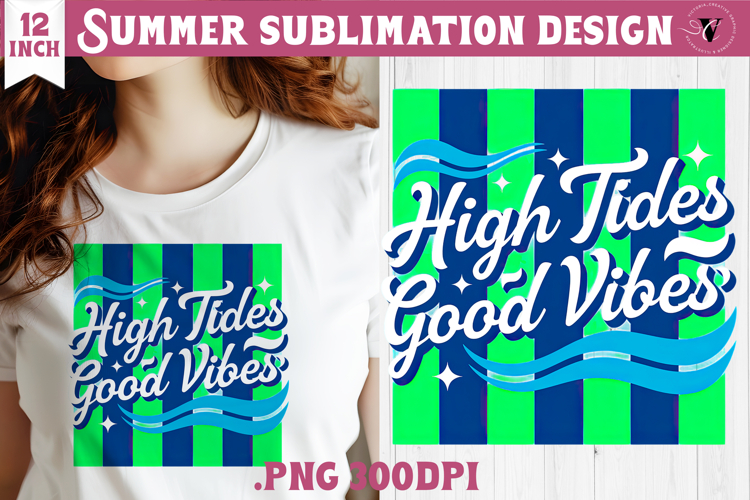 Summer Sublimation | Retro beach quote on stripes png