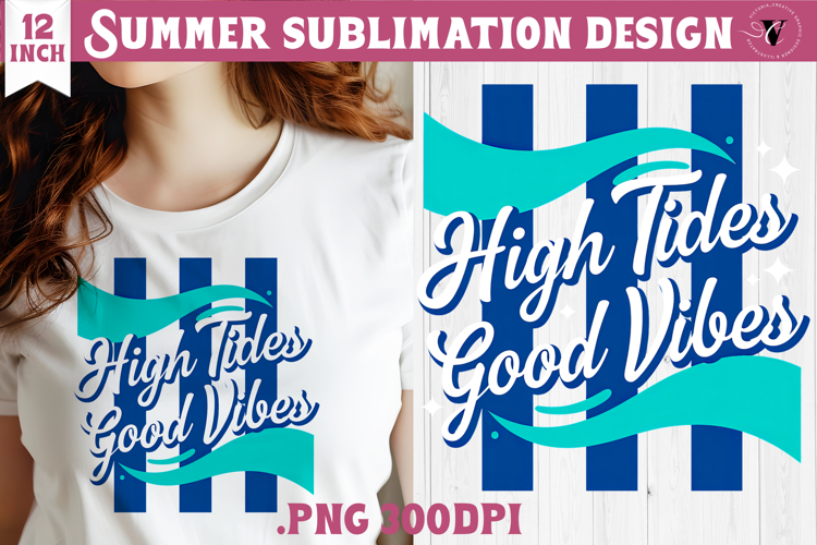Summer Sublimation | Retro beach quote on stripes png