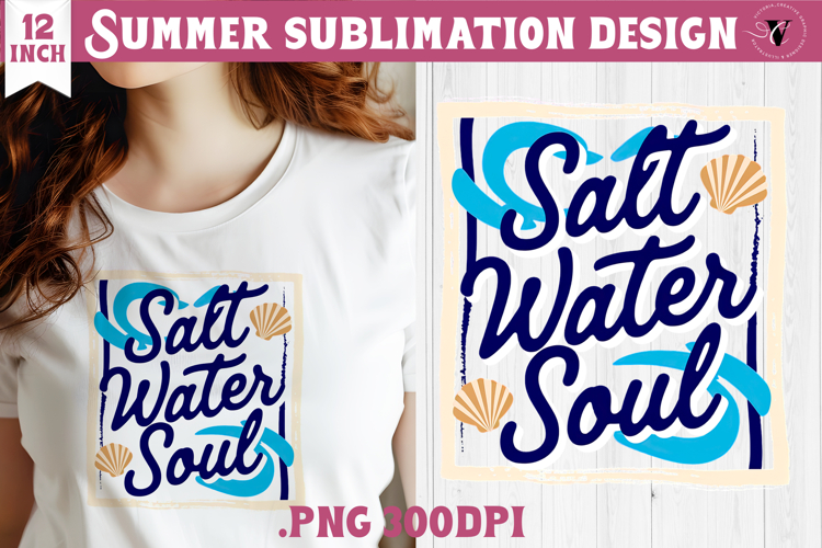 Summer Sublimation | Retro beach quote on stripes png