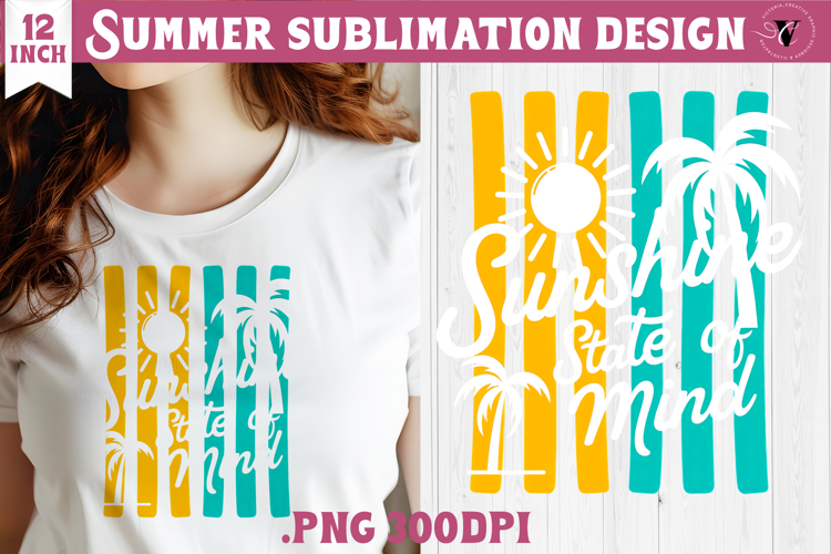 Summer Sublimation | Retro beach quote on stripes png