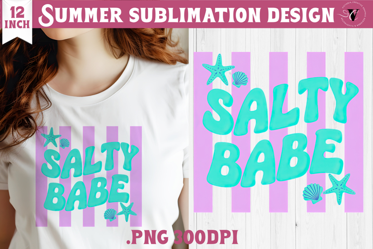 Summer Sublimation | Retro beach quote on stripes png