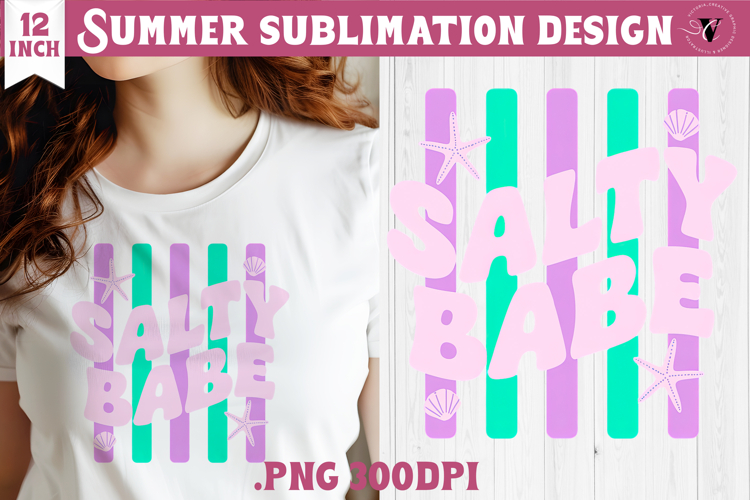 Summer Sublimation | Retro beach quote on stripes png