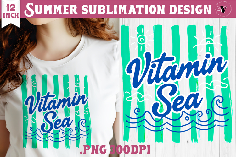 Summer Sublimation | Retro beach quote on stripes png