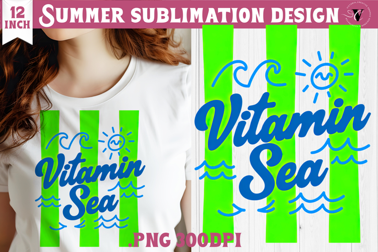 Summer Sublimation | Retro beach quote on stripes png