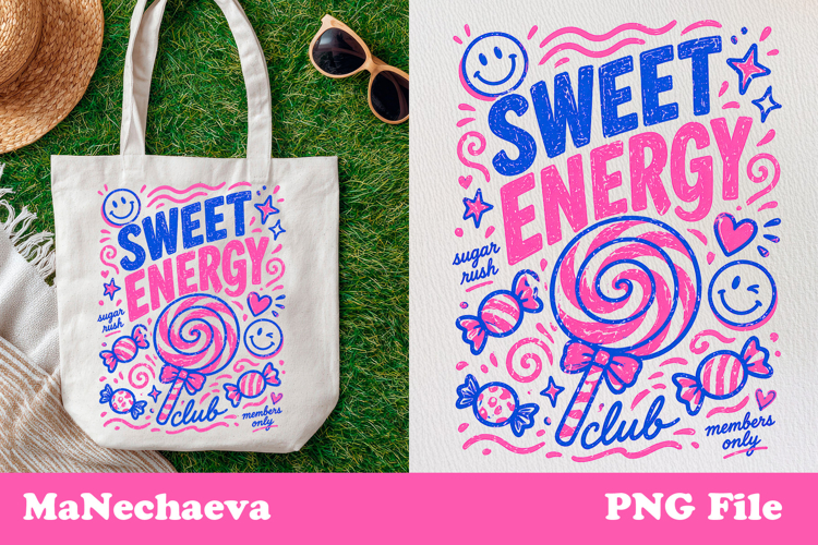 Cute Summer Funny Sublimation | Sweet Energy Club PNG