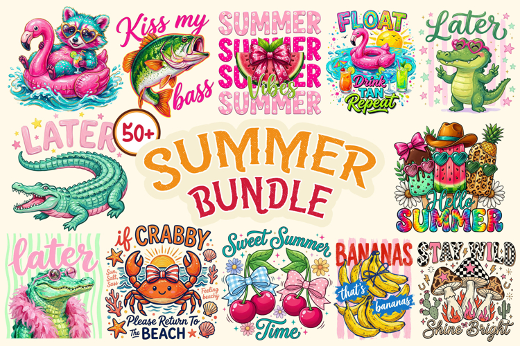 Summer Sublimation Bundle - Summer Beach Designs