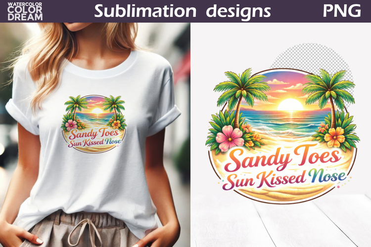 Beach Sunset Clipart | Summer Quote Sublimation