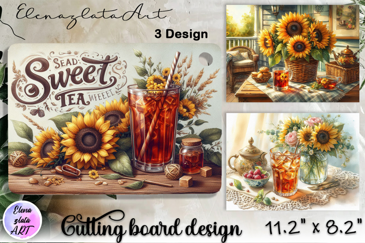 Watercolor summers flowers Cutting Board