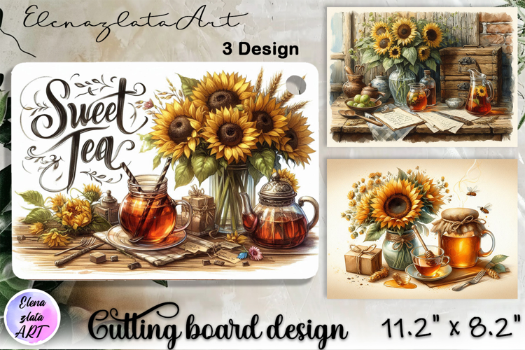 Watercolor summers flowers Cutting Board