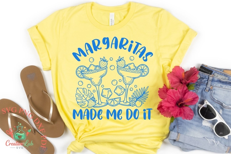 Margaritas Made Me Do It, Funny Summer Drinking Shirt SVG