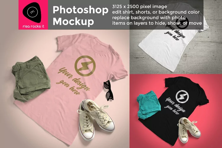 Ladies Summer Tee Photoshop Mockup