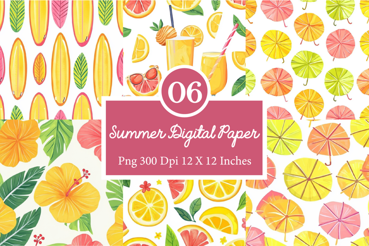 Summer Digital Paper Image 22