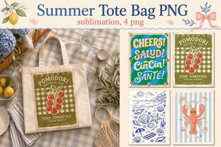 Summer Tote Bag PNG, Funny bag sublimation