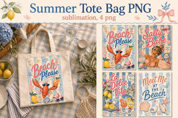 Summer Tote Bag PNG, Funny bag sublimation