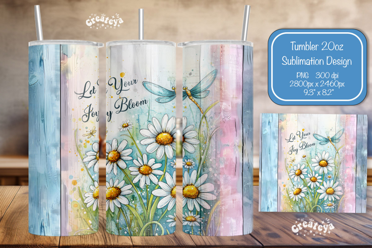 Summer Tumbler Wrap PNG Skinny 20oz Seamless Flower wrap