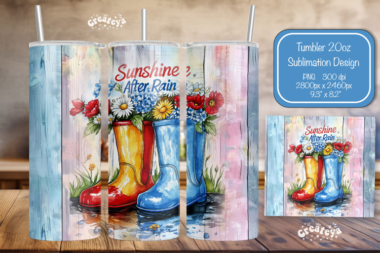 Flower Summer Tumbler Wrap PNG Skinny 20oz Seamless wrap