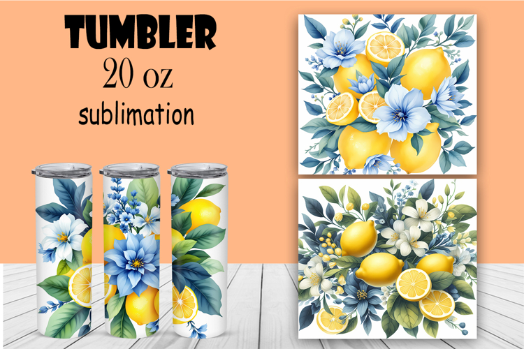 Summer Floral Tumbler. Watercolor Flower Tumbler Wrap