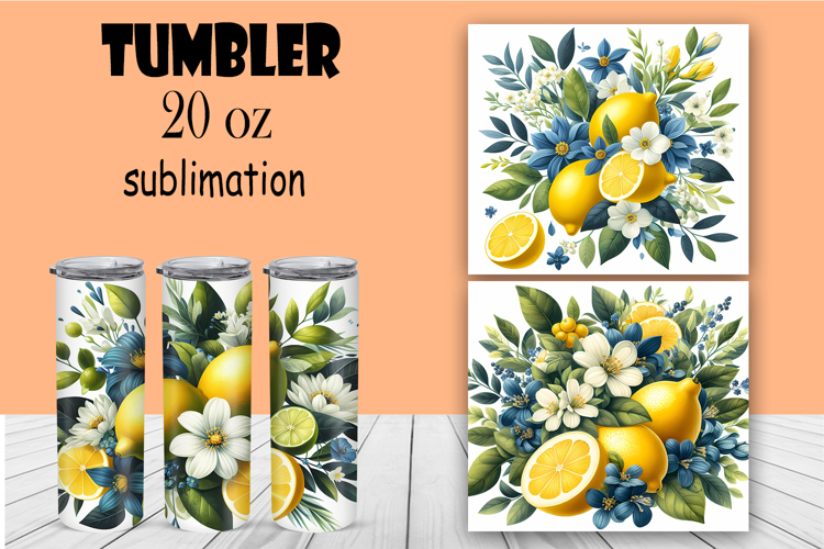 Summer Floral Tumbler. Watercolor Flower Tumbler Wrap