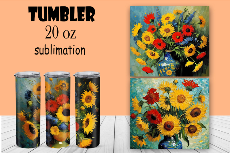 Summer Floral Tumbler. Watercolor Flower Tumbler Wrap