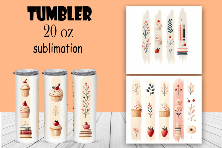 Summer Floral Tumbler. Watercolor Flower Tumbler Wrap