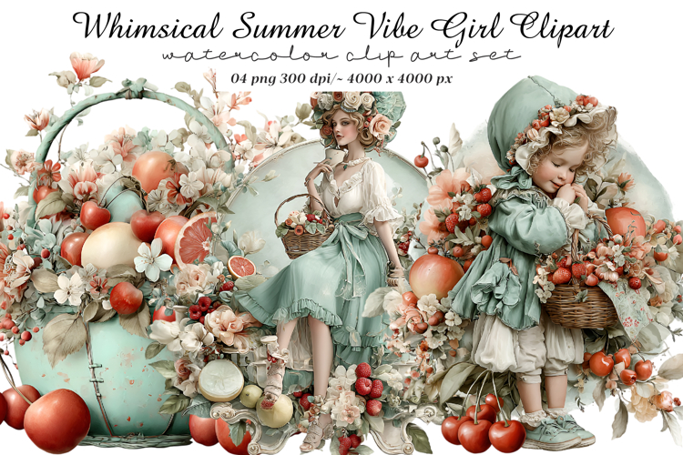 Summer Vibe Girl Clipart ,Summer PNG