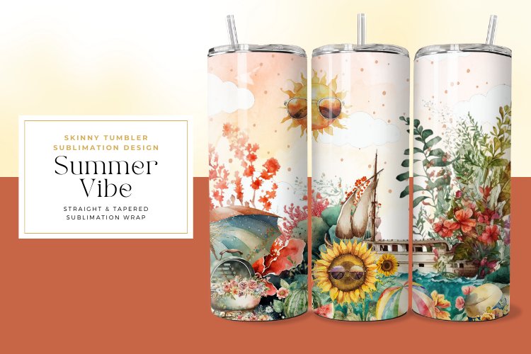 Summer Vibe Tumbler Wrap example image 1