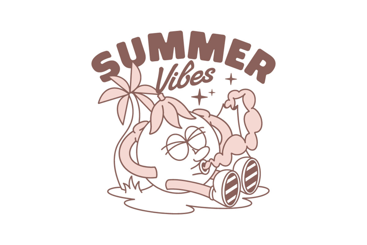 Summer Vibes Summer Surfing T-shirt Design