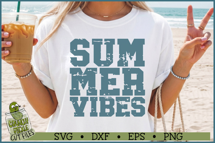 Summer Vibes Distressed SVG File