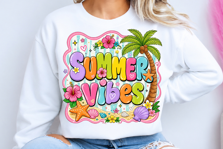Summer Vibes Sublimation PNG