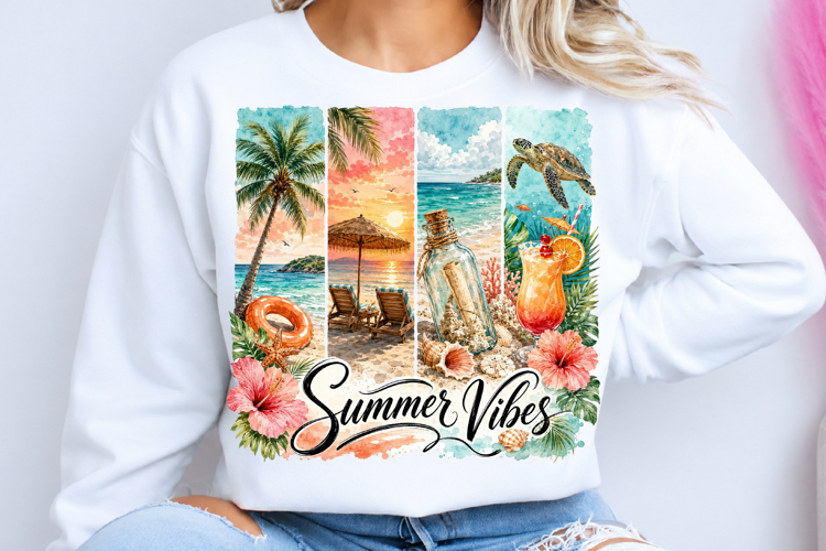 Summer Vibes Sublimation PNG