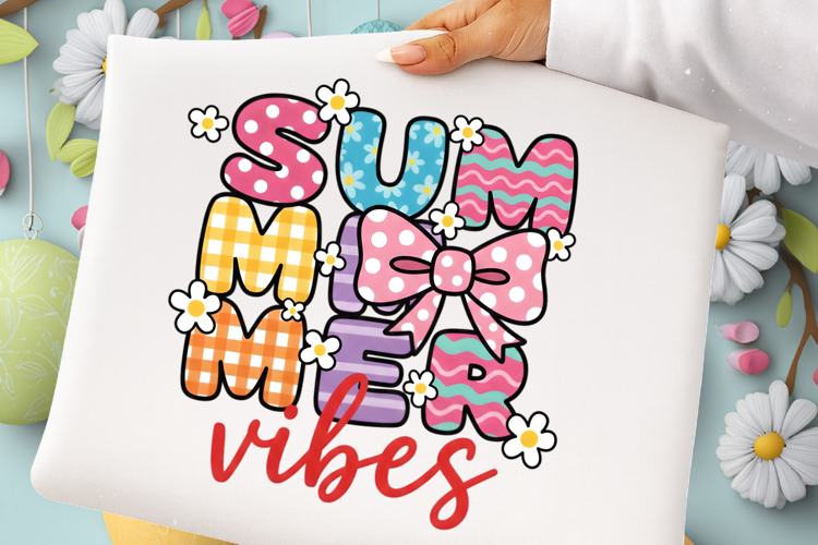 Summer Vibes Svg, Retro Summer Bow Svg