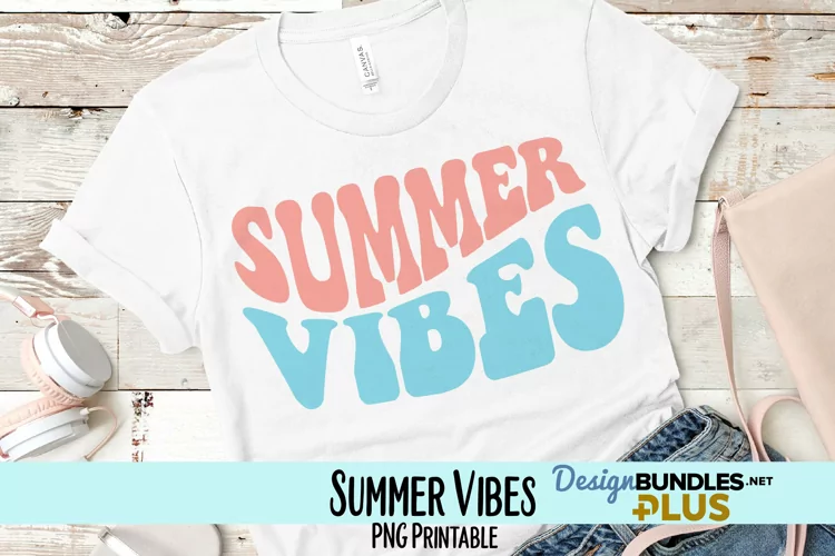 Summer Vibes Retro Sublimation PNG