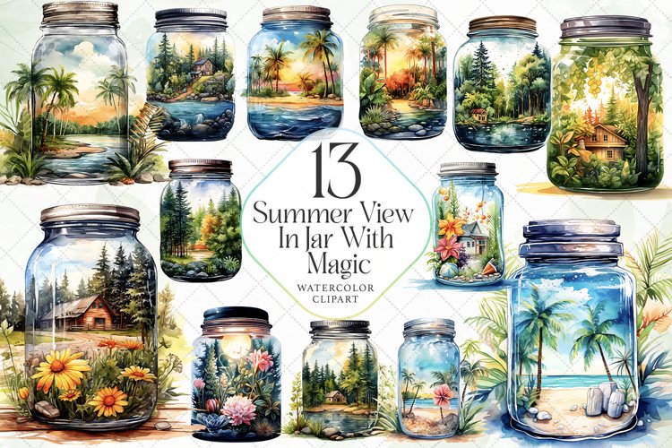 Summer View in Jar Sublimation example image 1