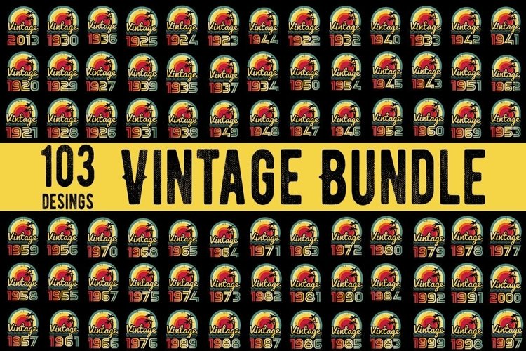 103 Designs Vintage Retro Summer Sublimation Designs Bundle