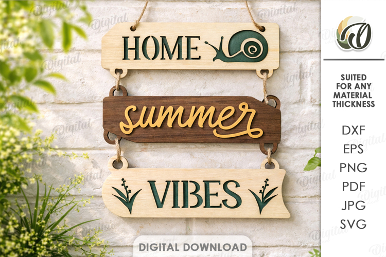 3D Summer Wall Decor Laser Cut. Home summer vibes SVG