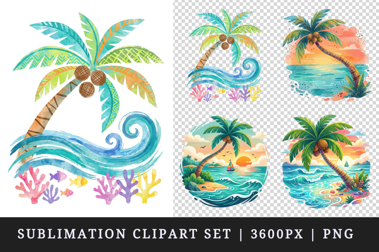 Summer clipart printable sublimation design png