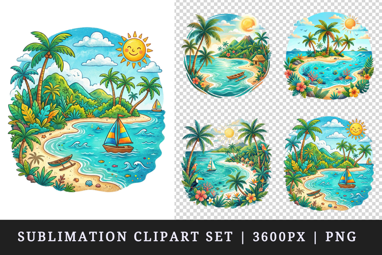 Summer clipart printable sublimation design png
