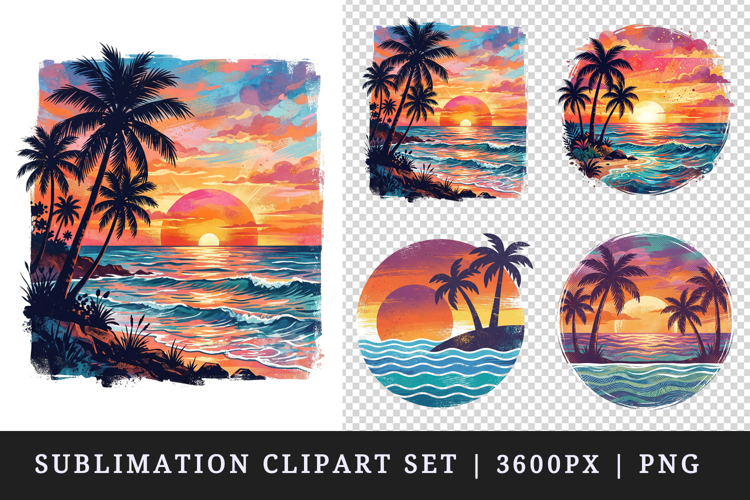 Summer clipart printable sublimation design png