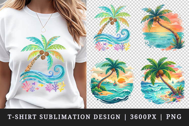 Summer t-shirt printable sublimation design png