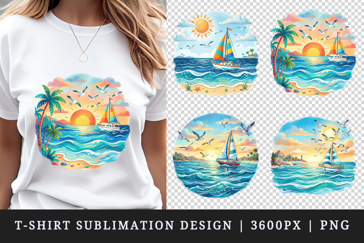 Summer t-shirt printable sublimation design png