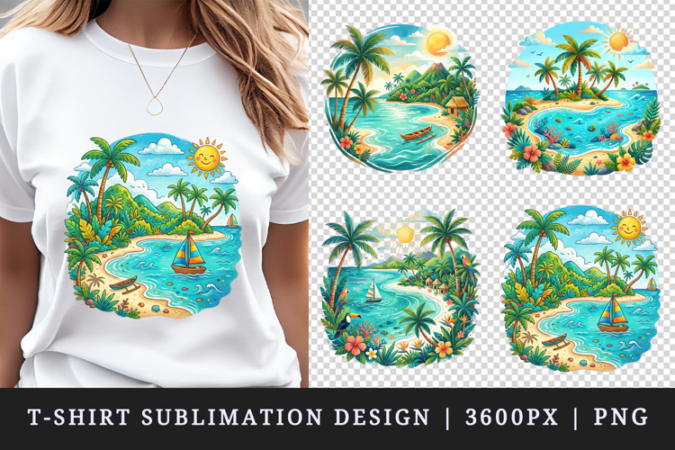 Summer t-shirt printable sublimation design png