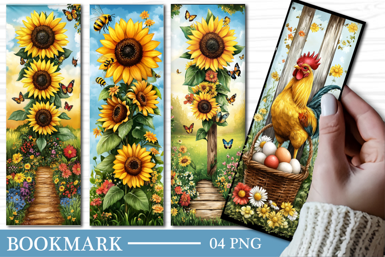 Summer Welcome Sunflower Bookmark Design