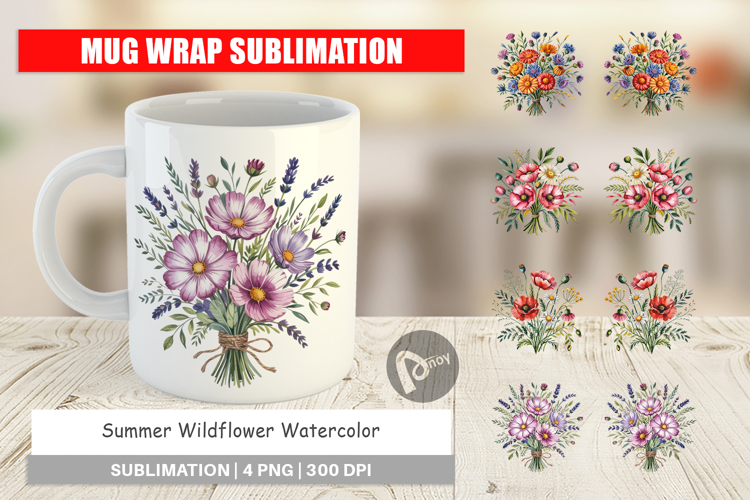 Mug Wrap Summer Wildflower