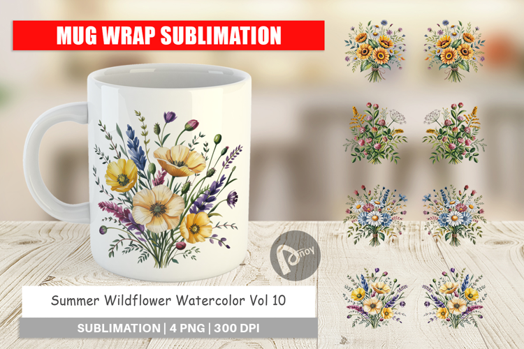 Mug Wrap Summer Wildflower