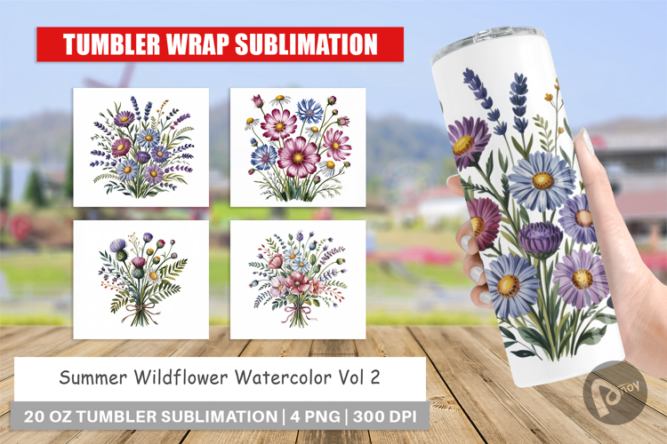 Tumbler Summer Wildflower