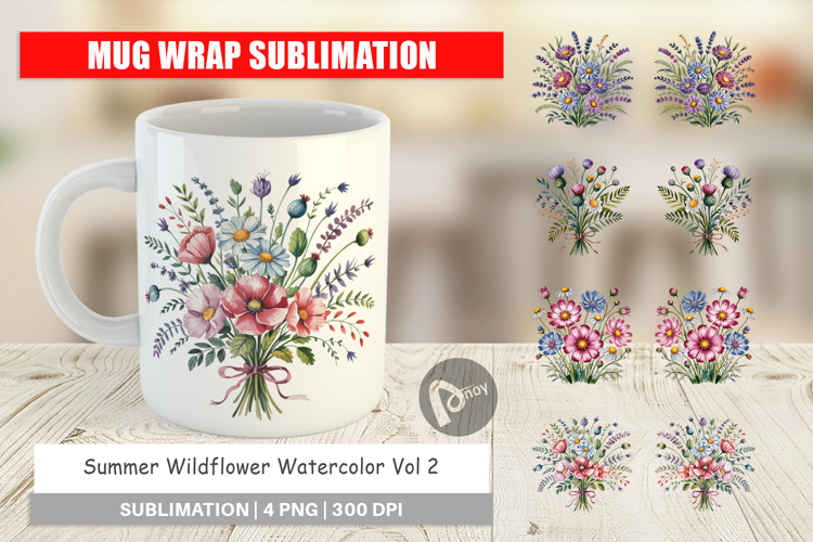 Mug Wrap Summer Wildflower