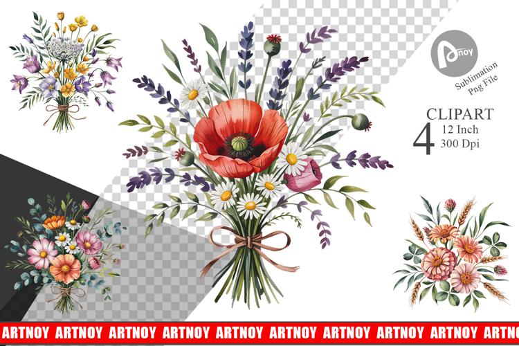 Flower Bouquet Clipart Image 3