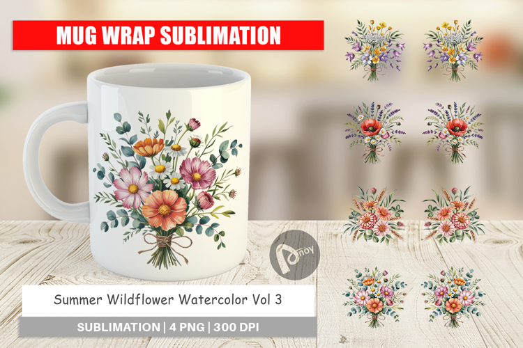Mug Wrap Summer Wildflower