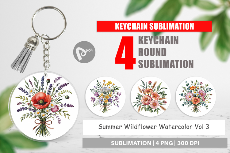 Keychain Summer Wildflower