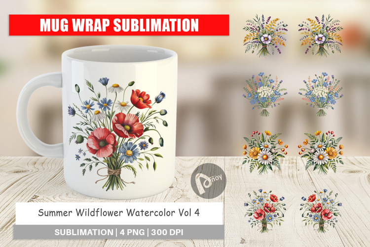 Mug Wrap Summer Wildflower